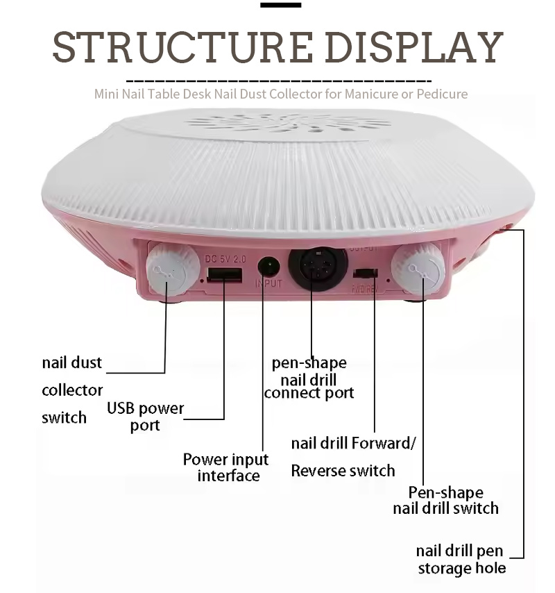 High-Power Mini Nail Dust Collector