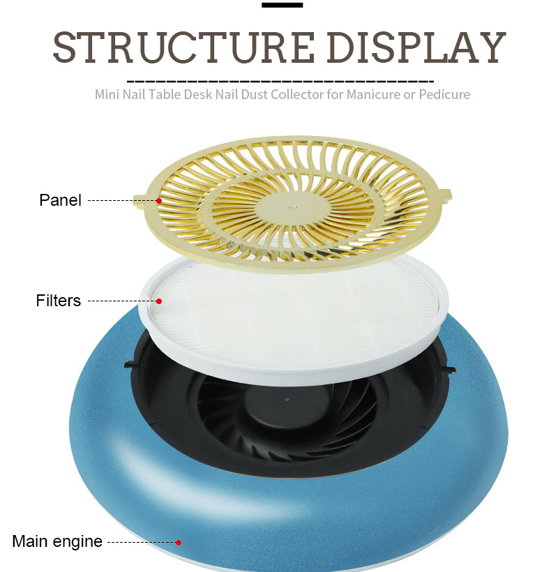 Small Round Nail Dust Collector