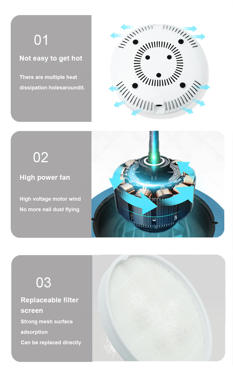 Small Round Nail Dust Collector